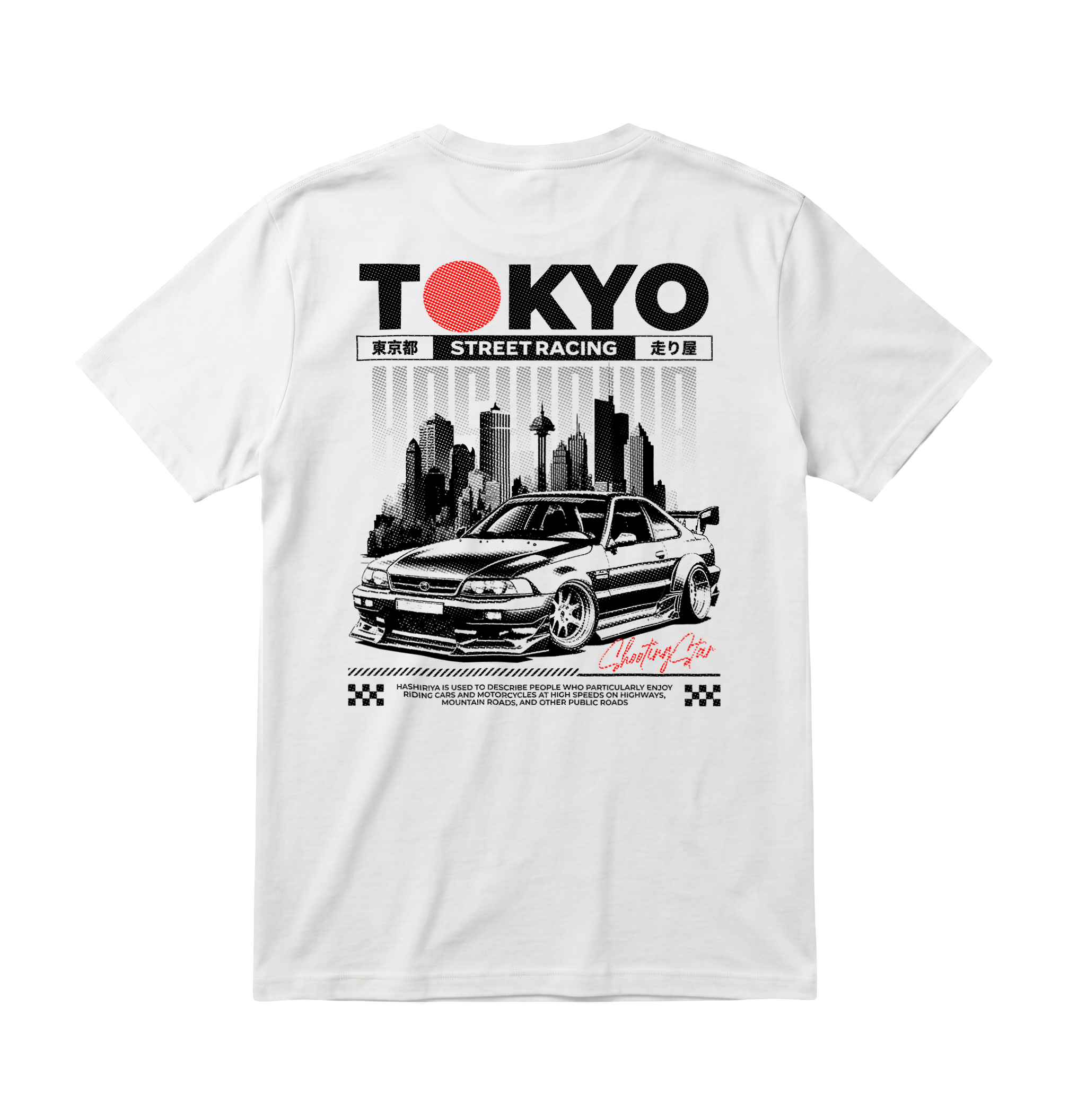 Camiseta Premium Branca Tokyo