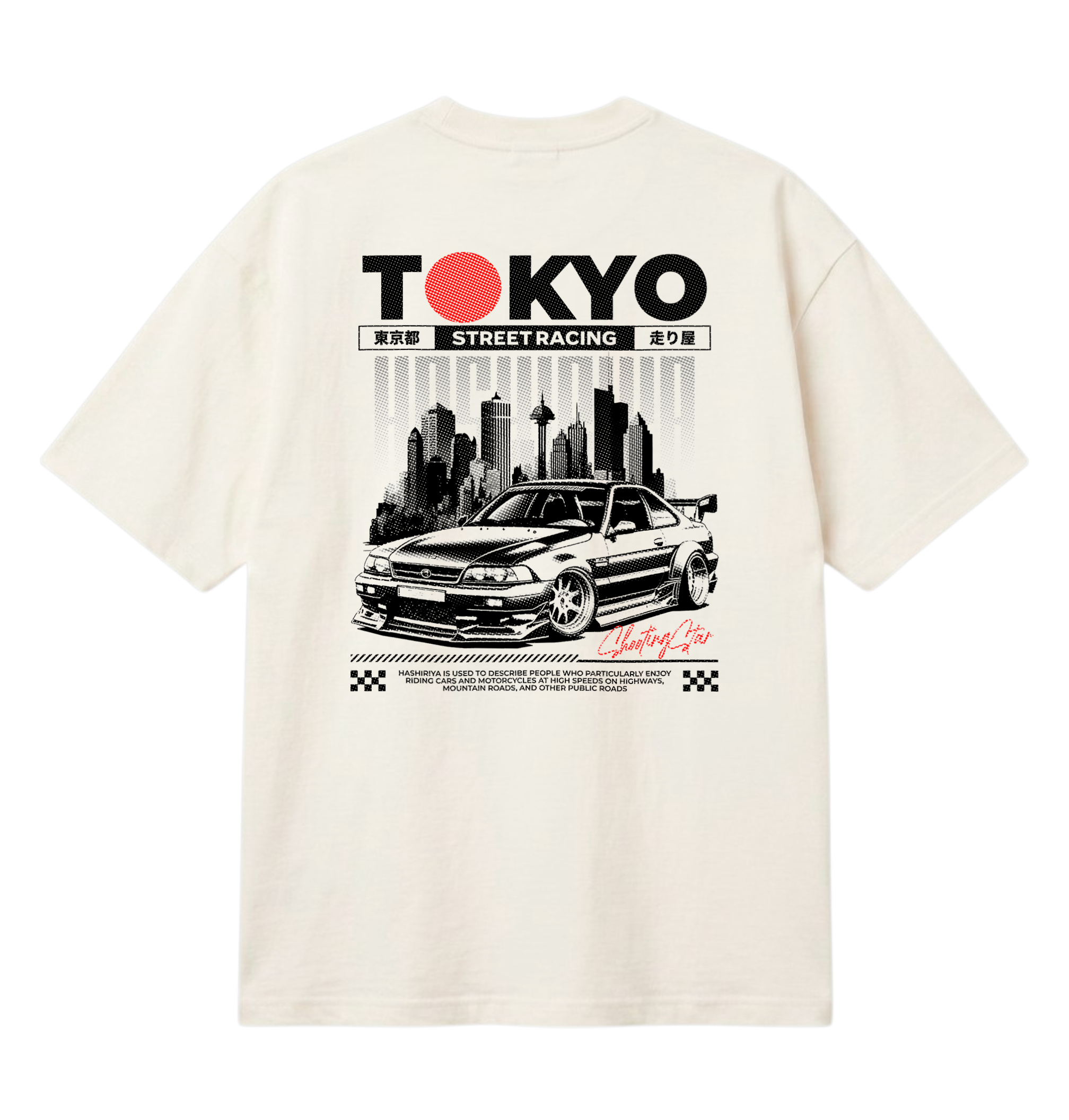 Camiseta Oversized Suedine Off White Tokyo