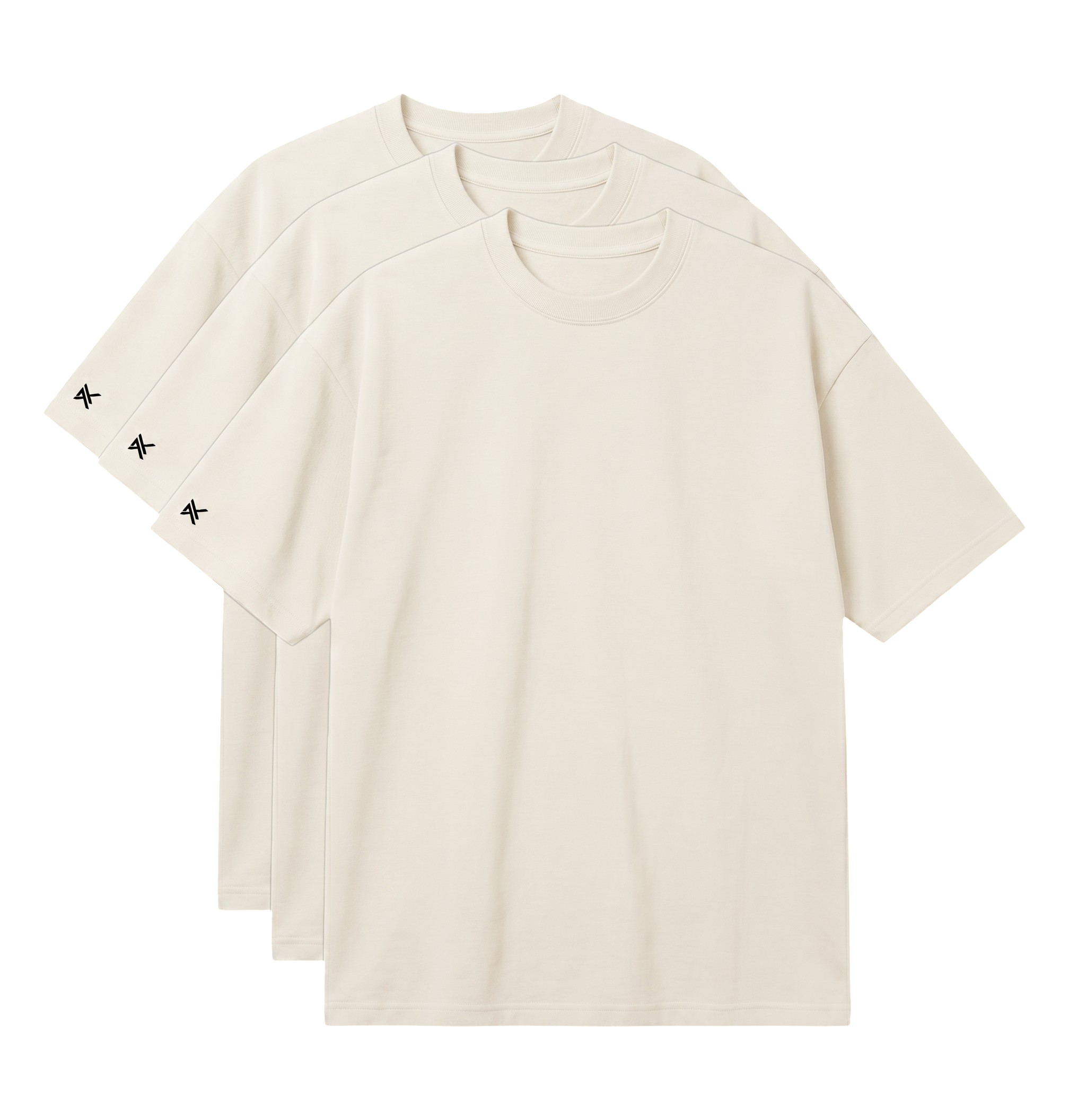 Kit 3 Camisetas Oversized Suedine Lisa