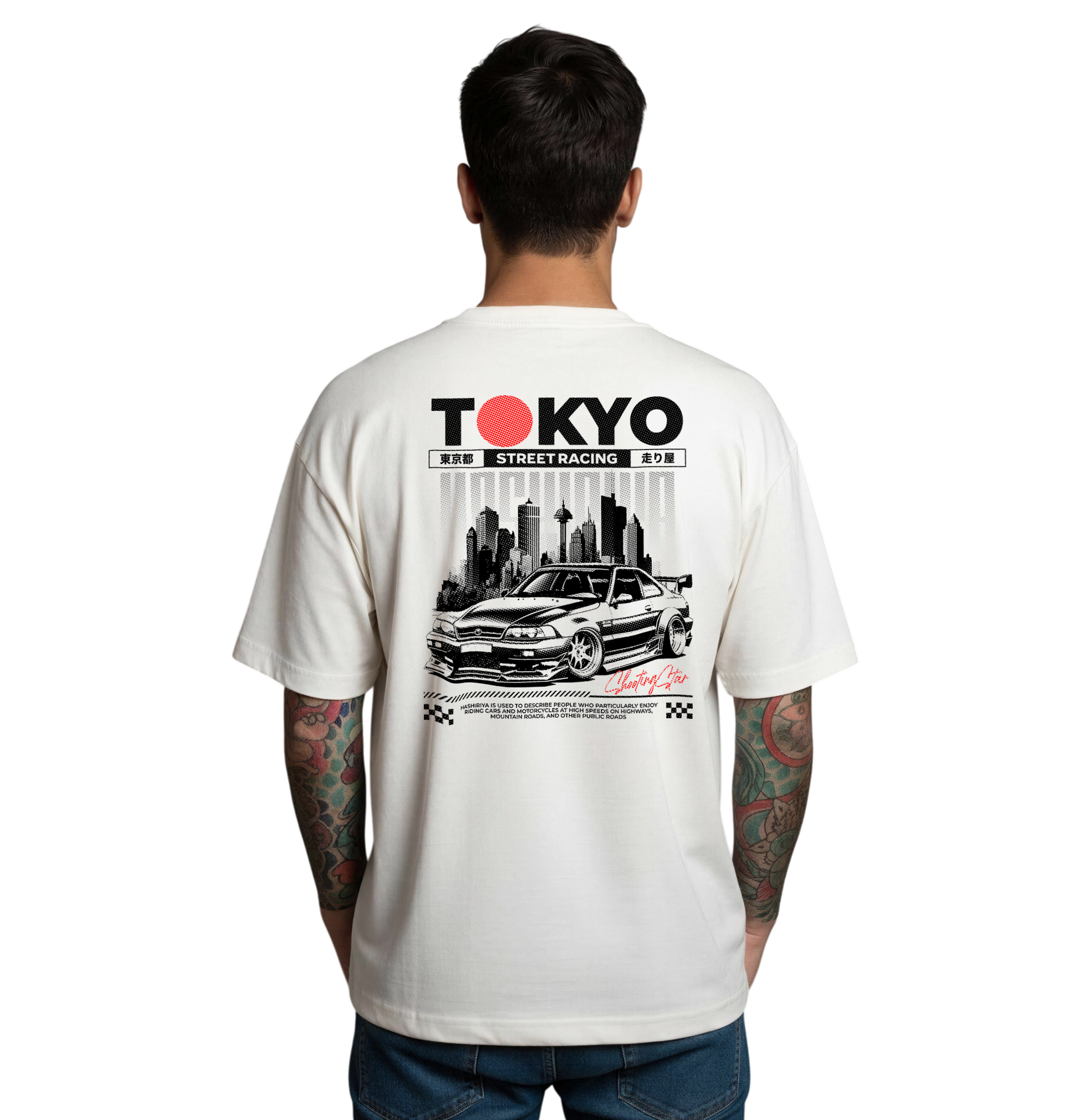 Camiseta Oversized Suedine Off White Tokyo